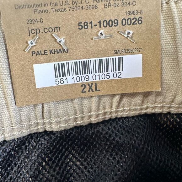 NWT Foundry Men’s Light Khaki Adjustable Waist Shorts - Size XXL - Picture 8 of 9